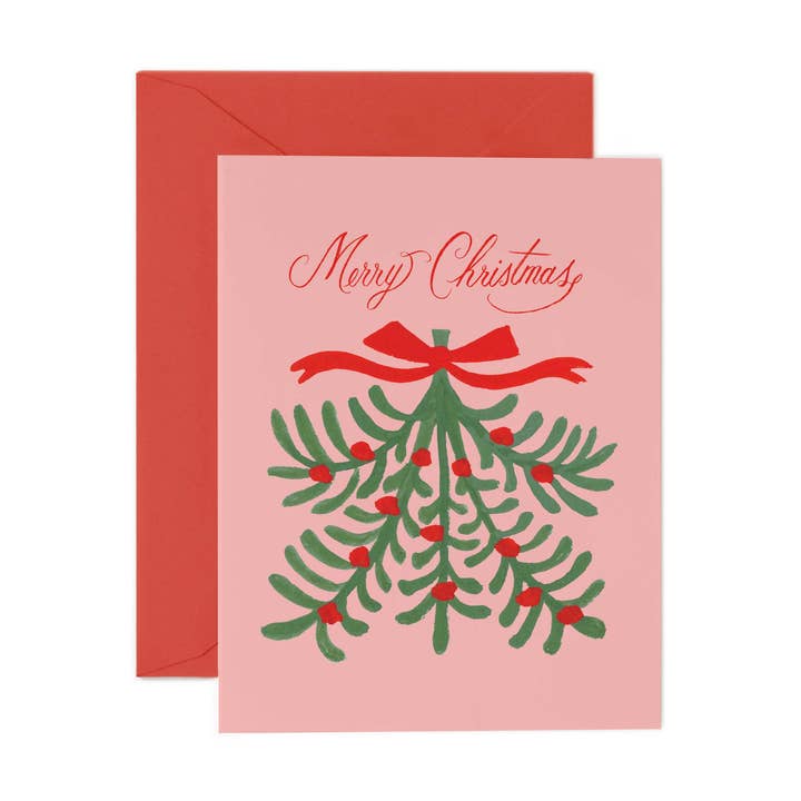 Merry Christmas Mistletoe Card for wholesale by Rifle Paper Co.