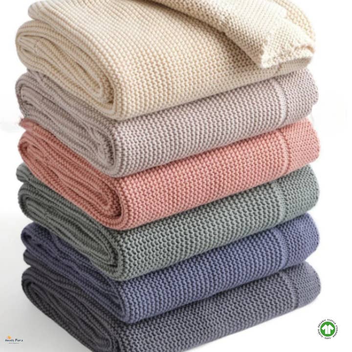 Couverture pour bébé en coton biologique personnalisable, respirante, cadeau pour la vente par Omnis Pura