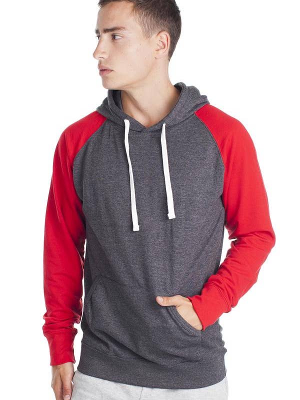 MRT-888 - Houtskool/rood voor wholesale door Fleece Factory
