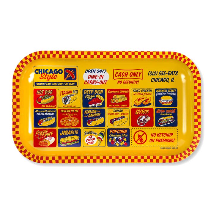 Chicago Eats Tray for wholesale by Transit Tees