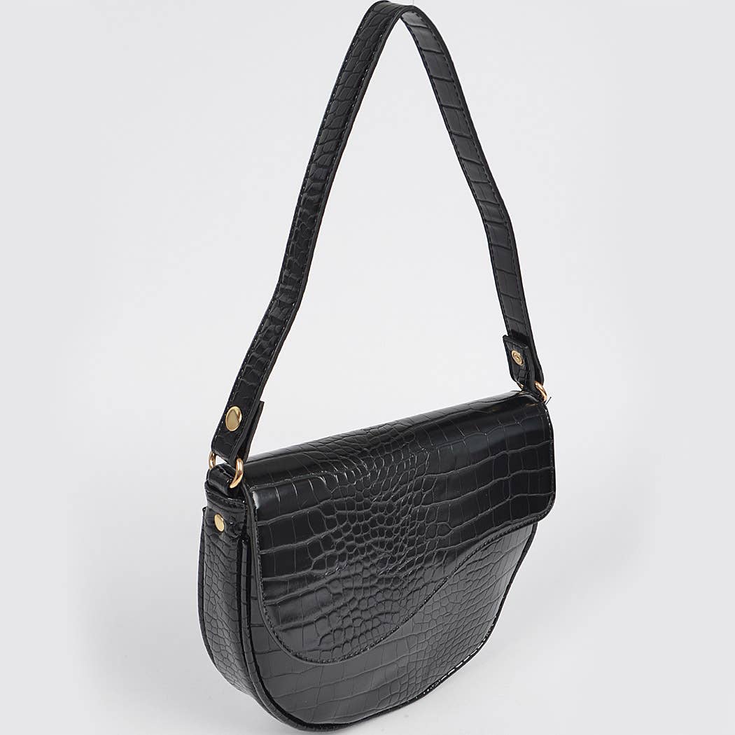 3AM BY H&D ACCESSORIES - Wholesale Shoulder Bag - Women's - Faux Croc Chain Shoulder Bag3