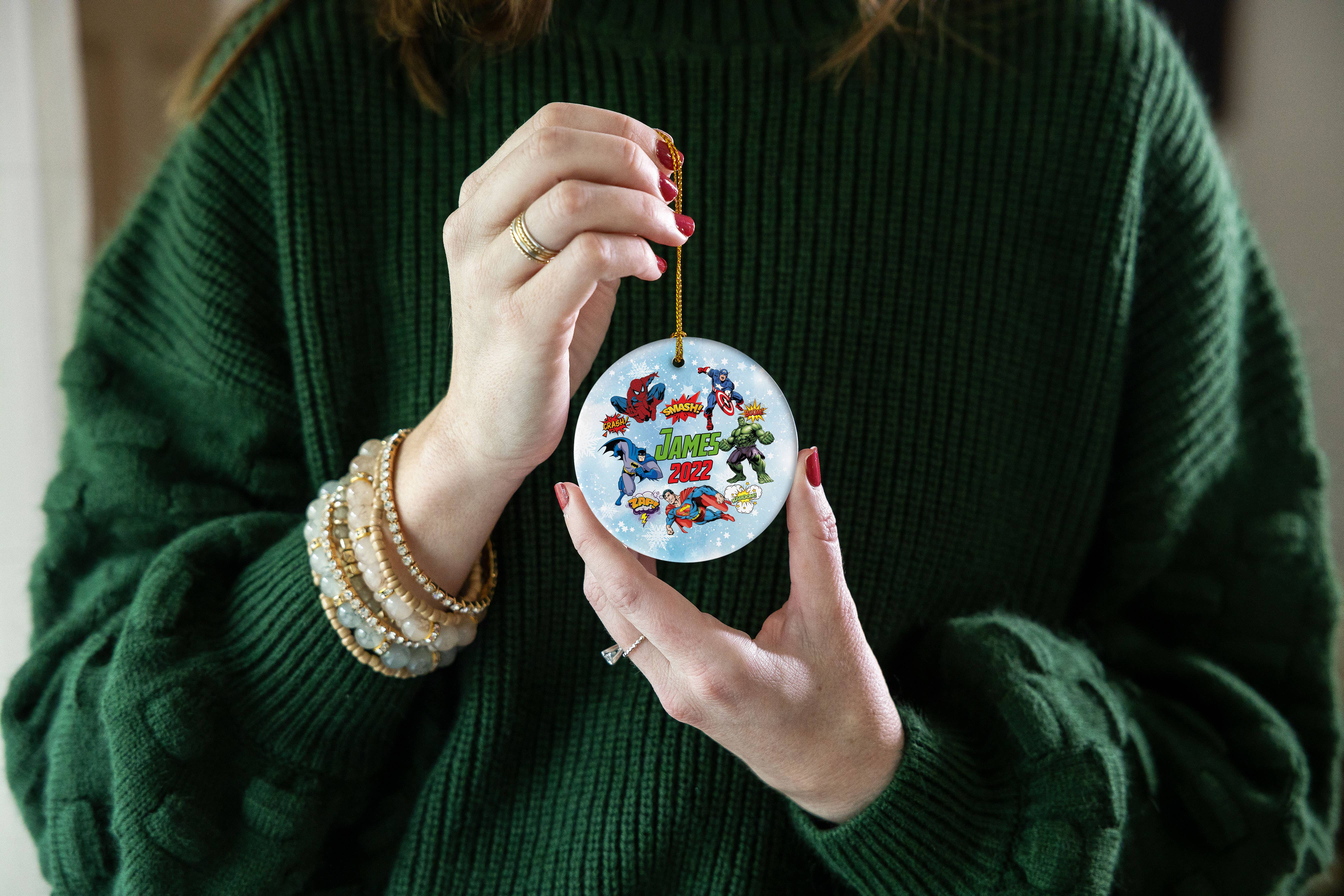 TMLECOM LTD – wholesale Ornament – Personalized Marvel DC Superhero Ornament, Marvel Avengers5