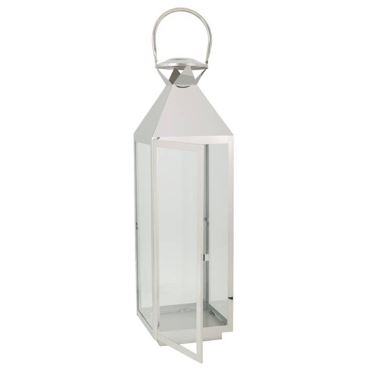 Creaciones Meng – wholesale Lykta – ROSTFRITT STÅL OCH GLAS LYKTA 28.5x27.5x94h cm