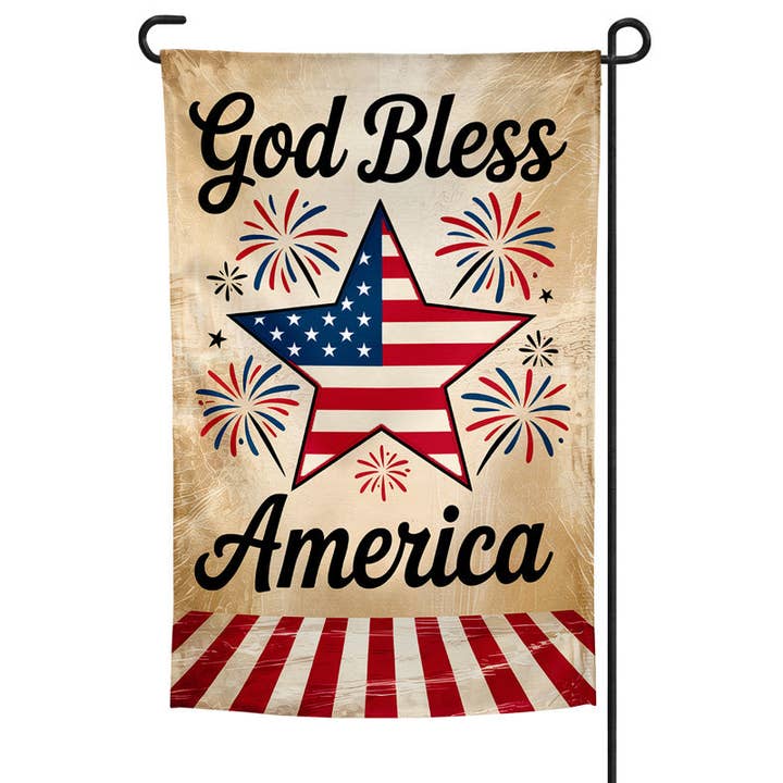 God Bless America Garden Flag for wholesale by Traci's Fun Creations