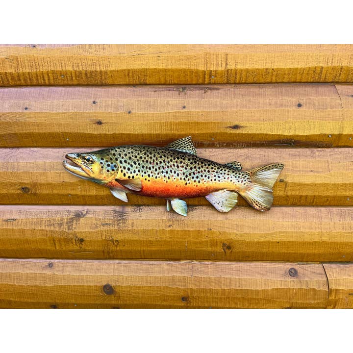 Reelistic Replicas - Wholesale Wall Accent - Brown Trout Replica - 24 Inch Realistic Brown Trout Wall Art