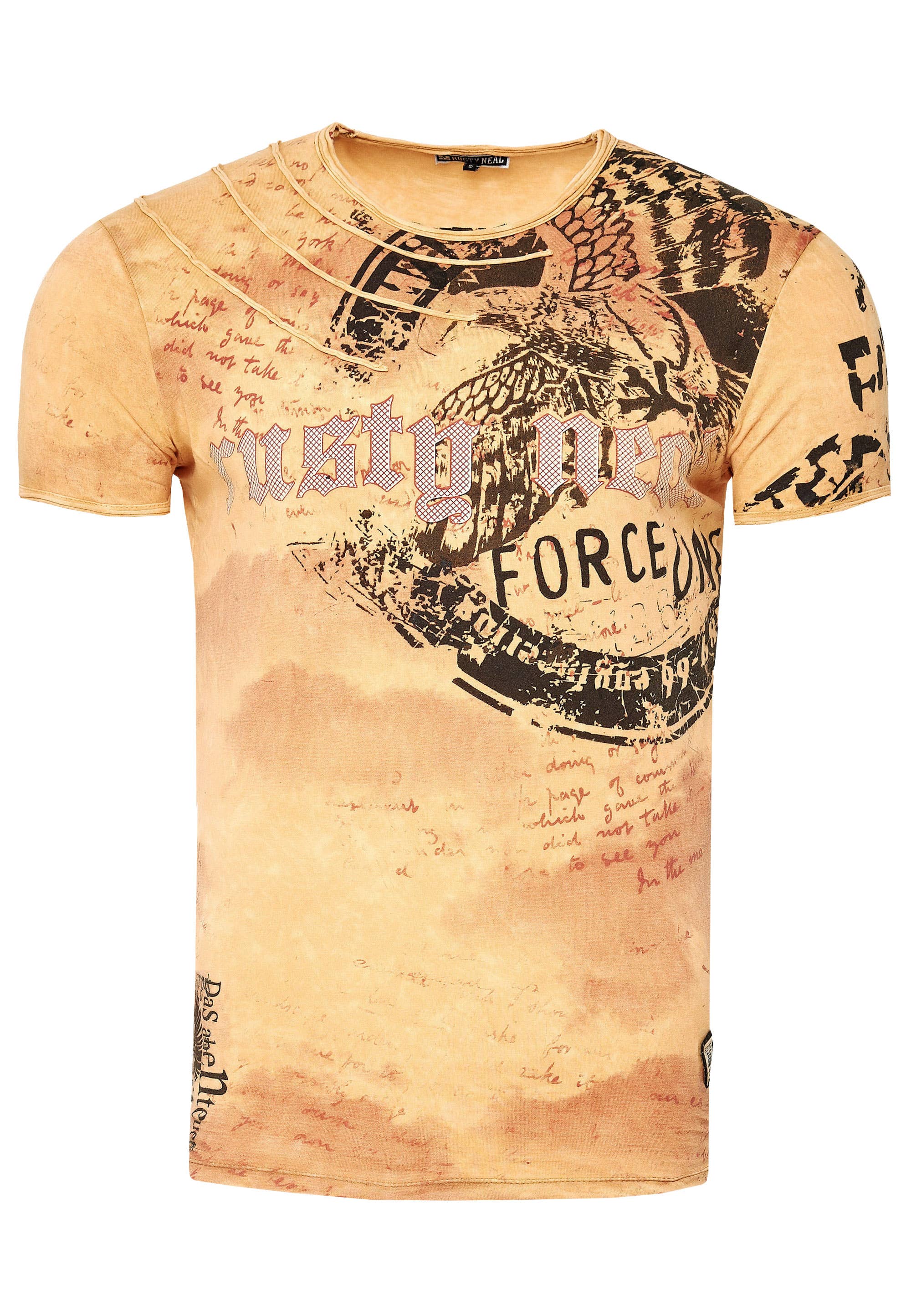 Rusty Neal - Wholesale Screen Printed T-Shirt - Men's - Faded T-Shirt with Front Print 2287