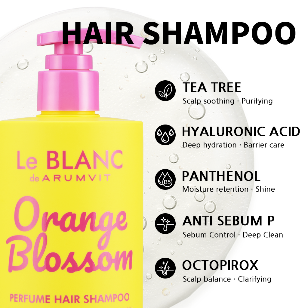 LADAMER, OSHINCHAE,MEDI-PEEL(MDP+) – Großhandel Körperpflegecreme/Bodylotion – Le BLANC – Orangenblüten-Haarshampoo 300 ml / 10,1 fl. oz.1