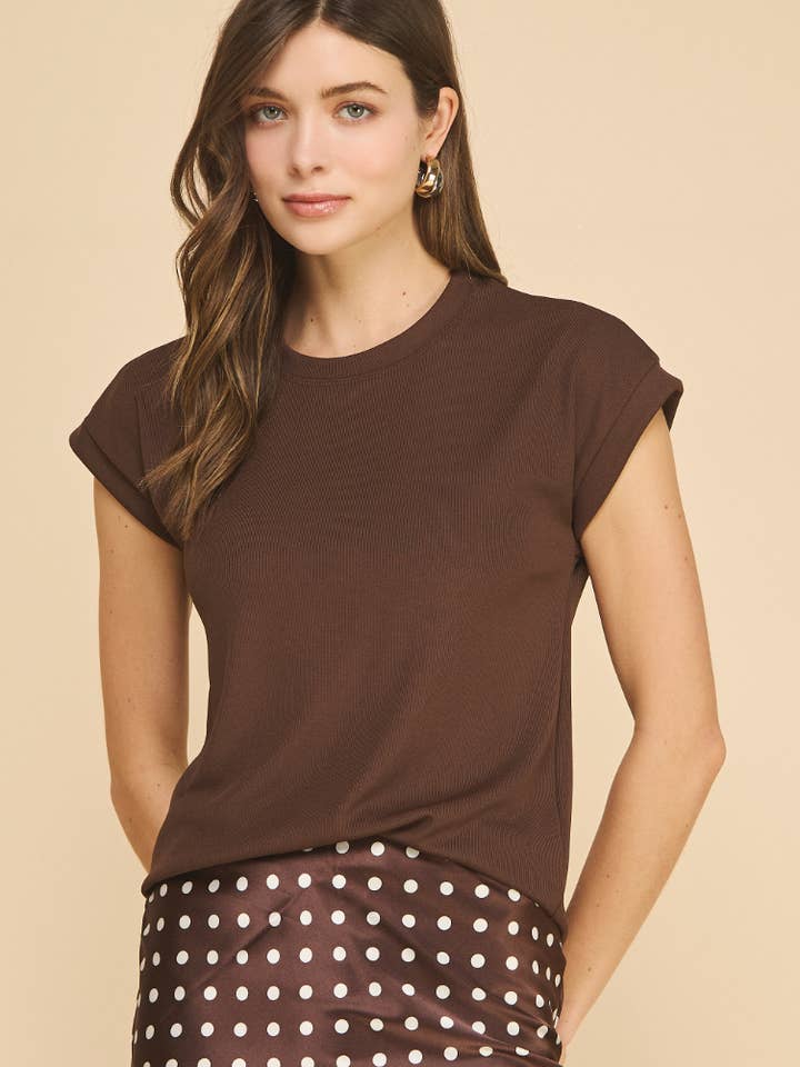 IST1094K Amicis Kate T-shirt Marron pour la vente par If She Loves