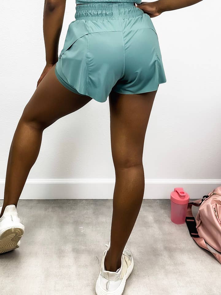Active by Anna-Kaci - Wholesale Athletic Shorts - Women's - Drawstring Waist Lined Active Shorts