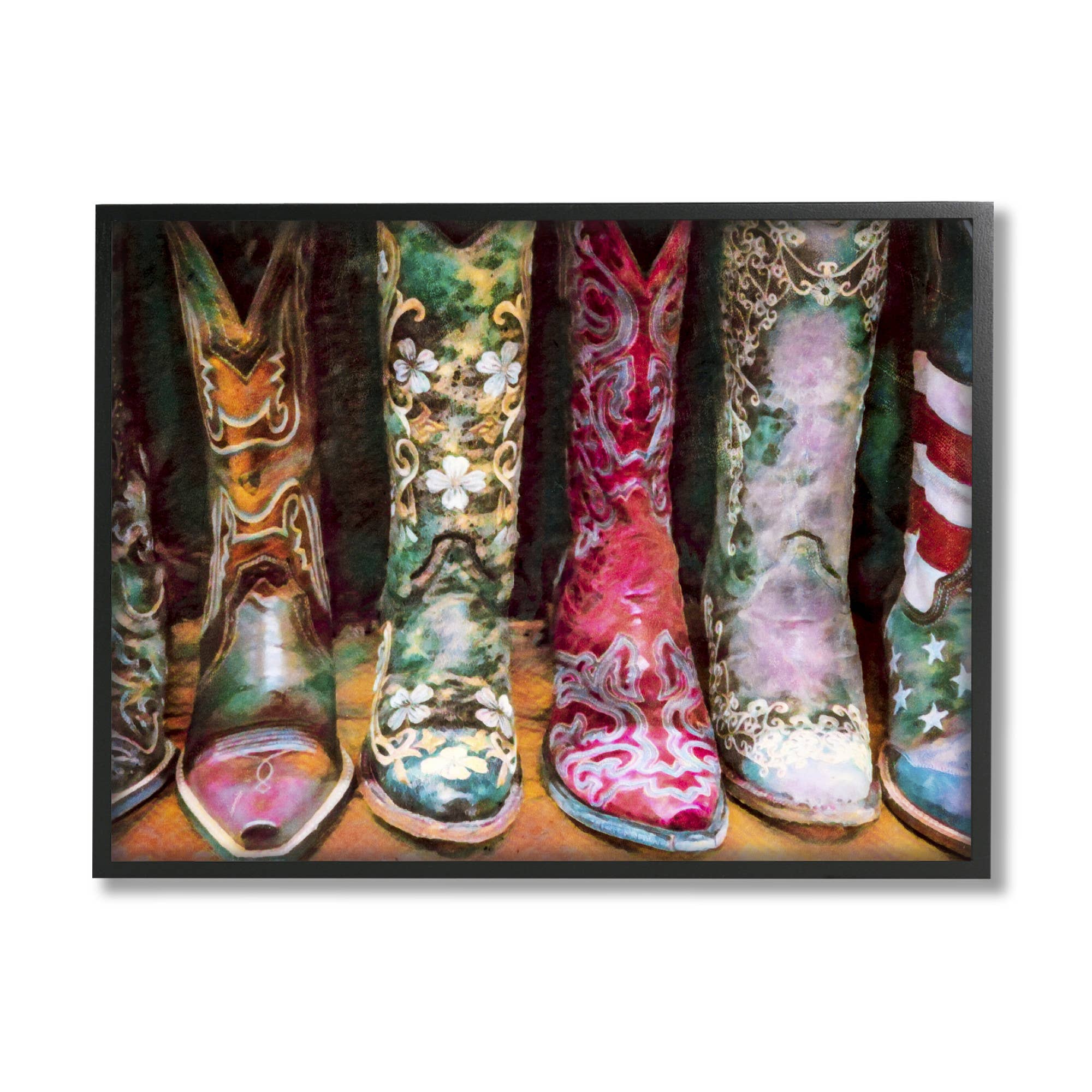 Stupell Industries - Wholesale Art Print - Women's Cowboy Boot Fashion Framed5
