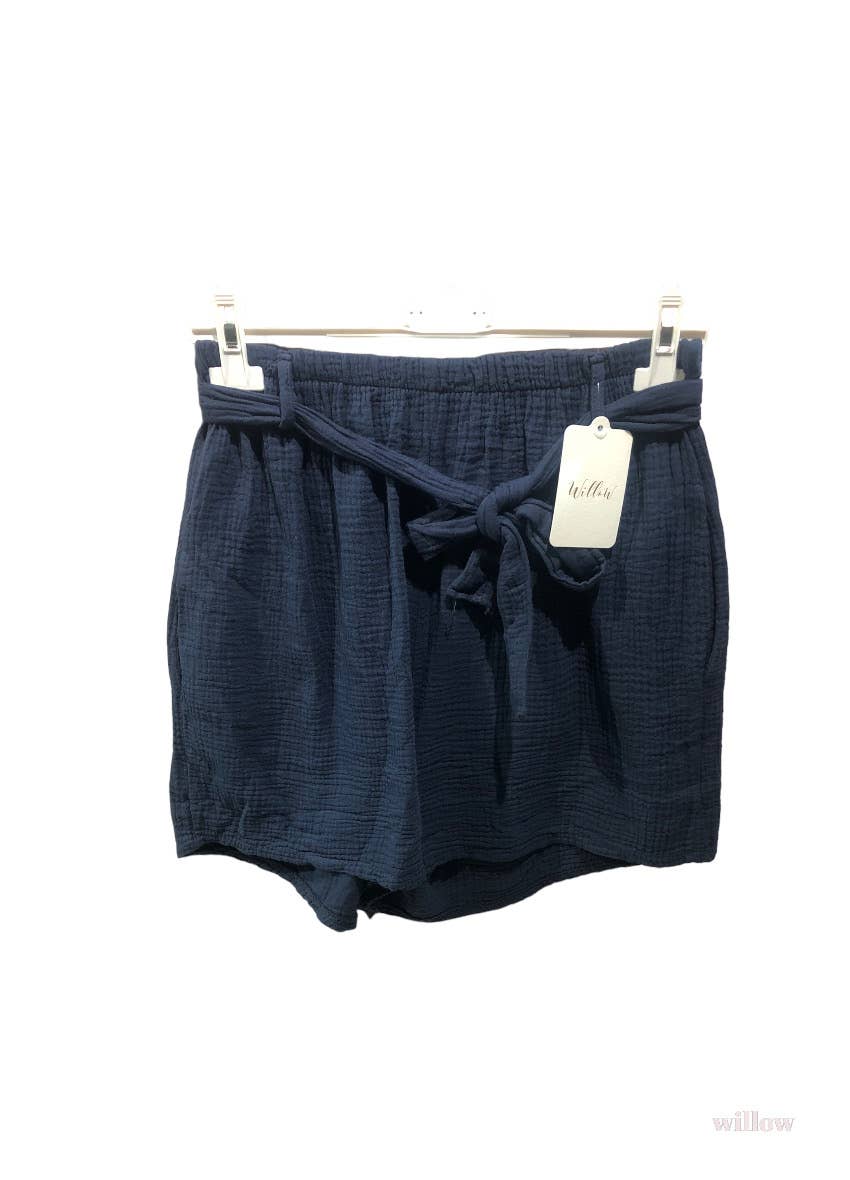 Moonsun - Vendita all'ingrosso Pantaloncini - Donna - Shorts in garza di cotone #2305 con cintura8
