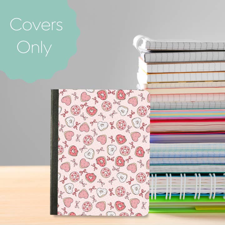 Couverture de carnet de composition mini Donuts & Nœuds pour la vente par Oily Graphic Creations