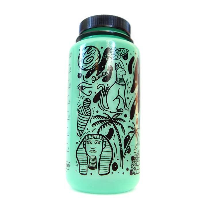 Stuntin Goods - Wholesale Water Bottle - Glow in the Dark Alien 32 oz Nalgene Water Bottle