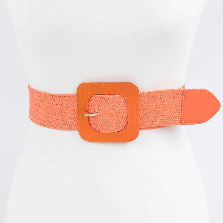 3AM BY H&D ACCESSORIES - Wholesale Belt - Women's - Faux Straw Elastic Belt