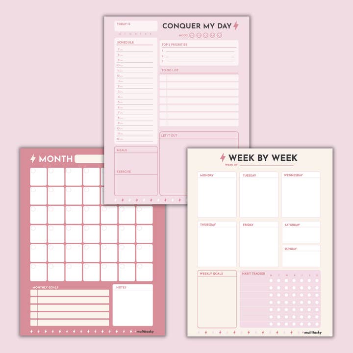 Multitasky - Wholesale Planner - Conquer My Day Planner Sheets (6-Month Supply)1