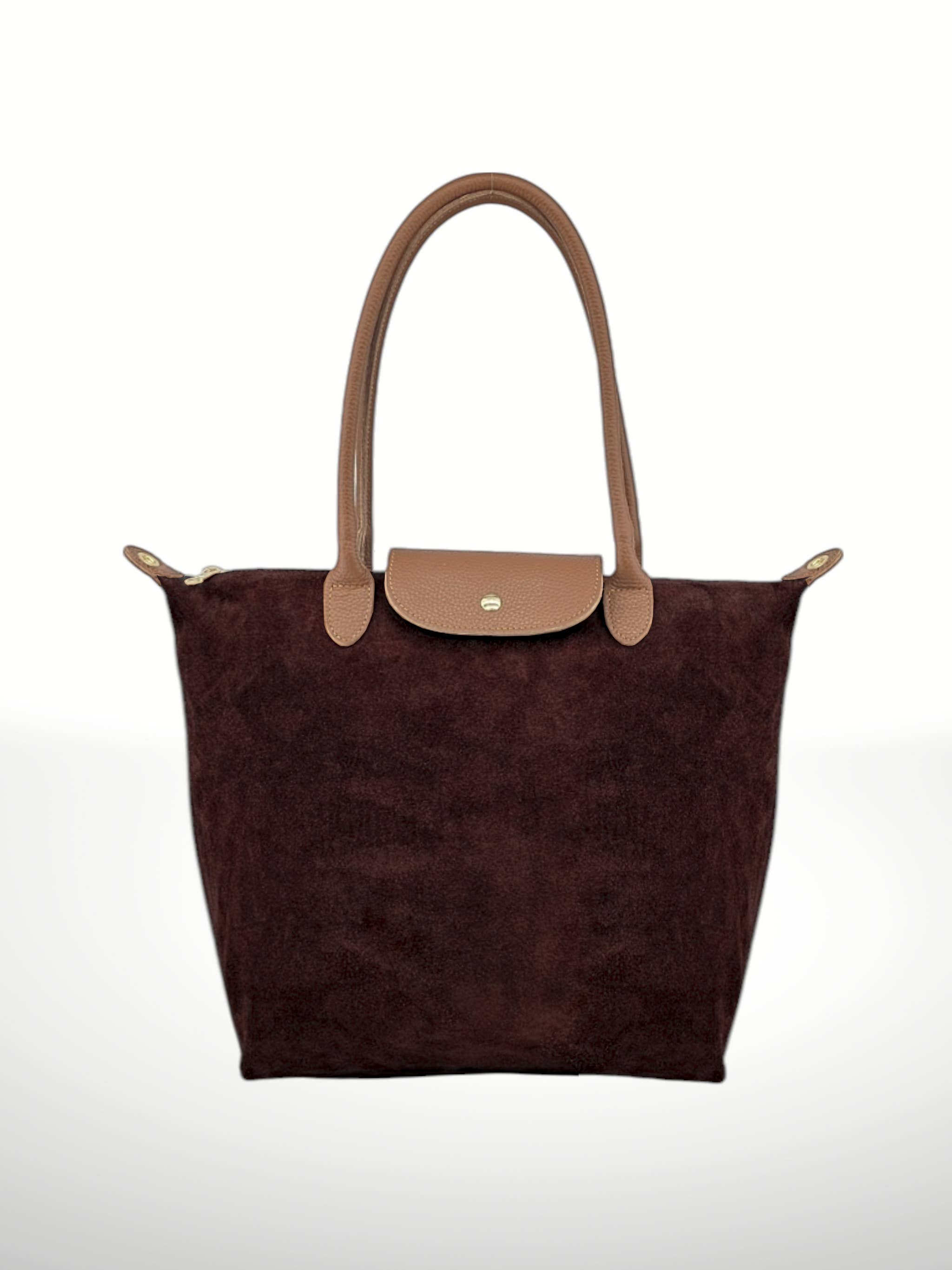 ITALIAN'S LEATHER - Wholesale Top Handle Bag - Women's - Carla Suede Leather Bag ²⁵4