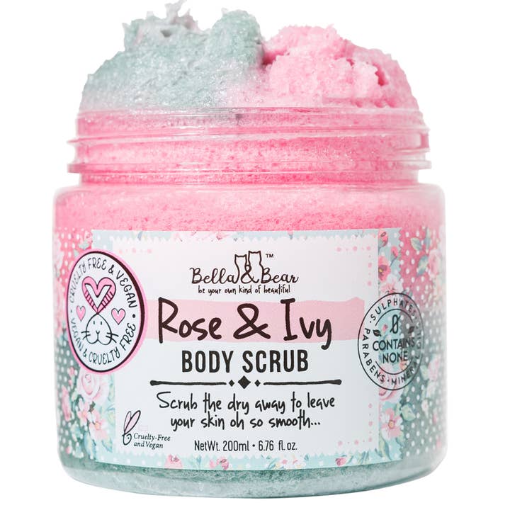 Bella & Bear - Wholesale Body Scrub/Exfoliant - Rose & Ivy Body Scrub Exfoliator & Body Wash & Moisturizer