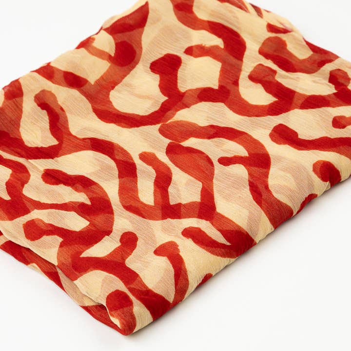 Kirrikin - Wholesale Scarf – Women's - Grevillia - Silk Chiffon Scarf by Jessica Tedim1