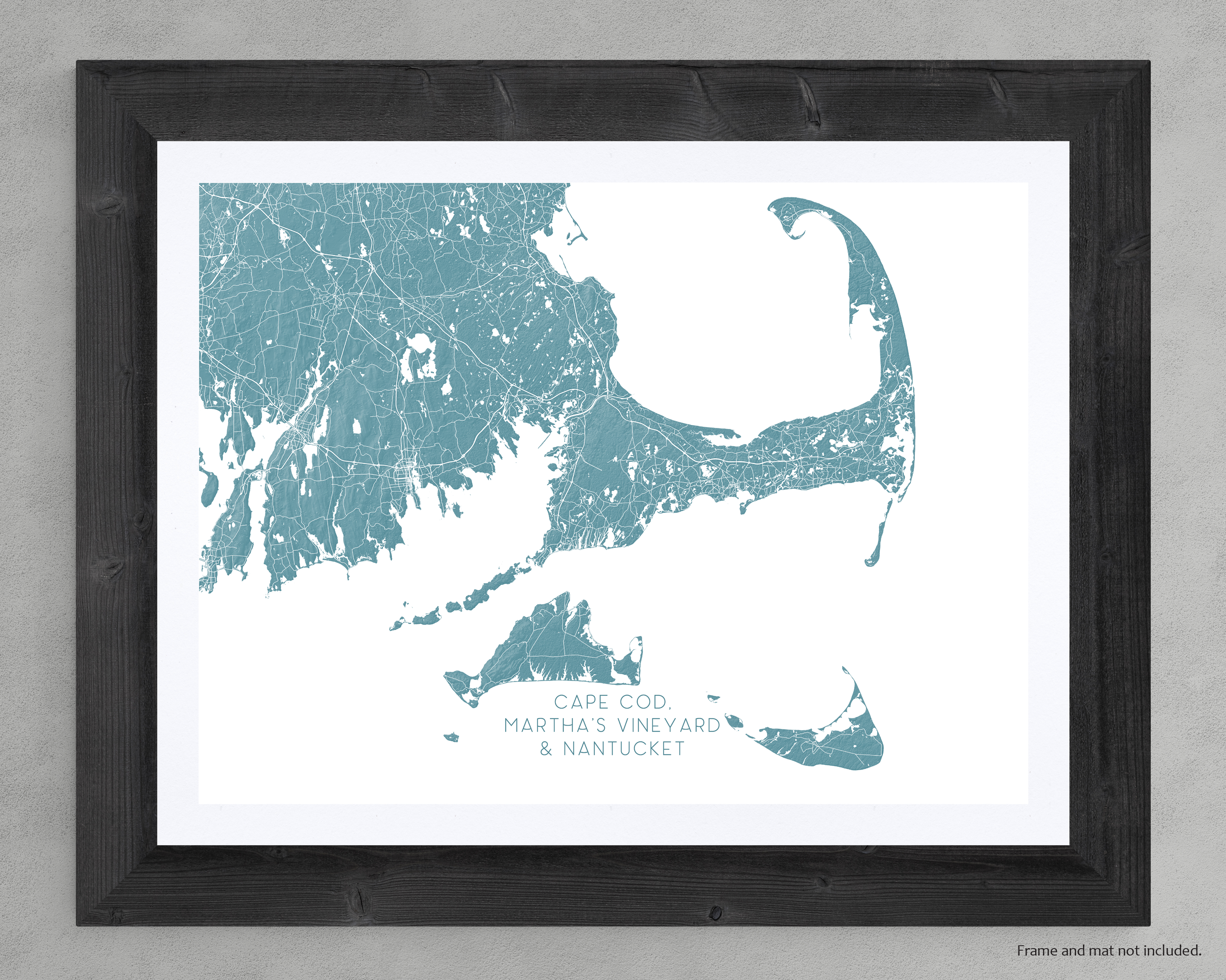 Maps As Art - Wholesale Art Print - Cape Cod, Nantucket, Martha's Vineyard Island Map Art Print17