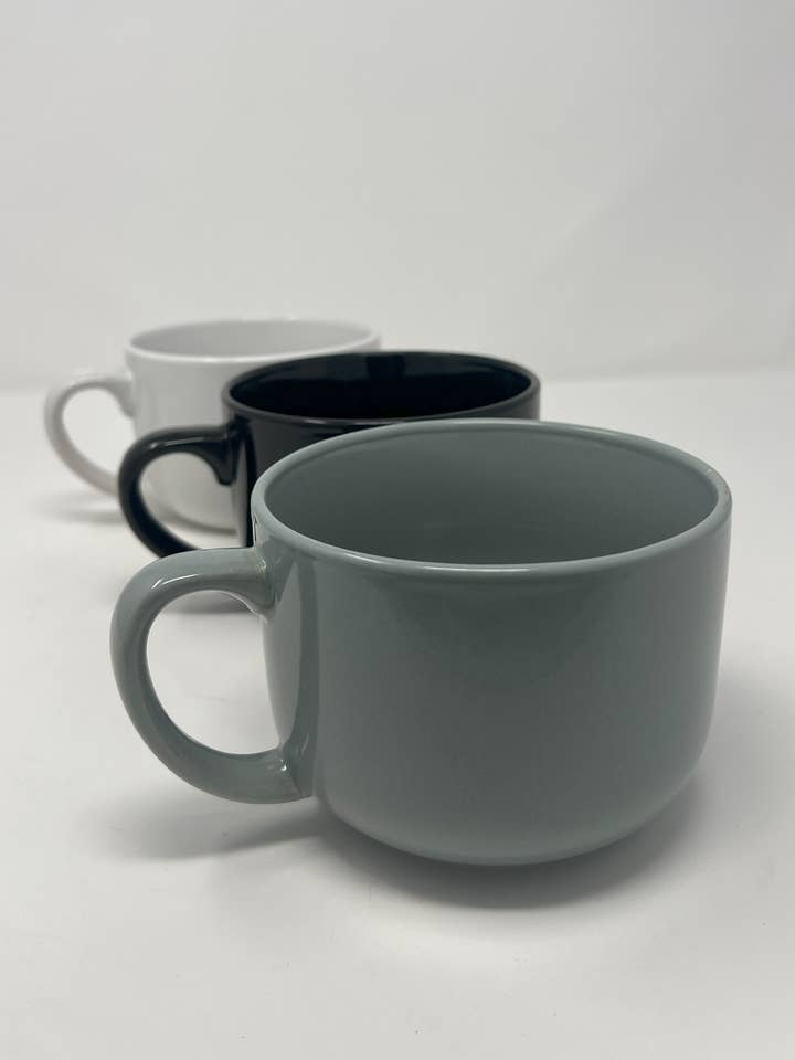 20oz Jumbo Ceramic Soup Mug Assorted Solid Colors for wholesale by USA HomeMax
