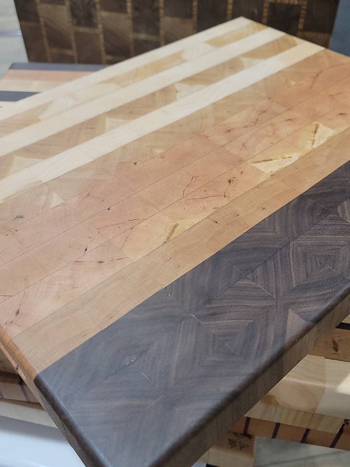 End Grain Ombre Cutting Board for wholesale by Roots to Branches Inc.