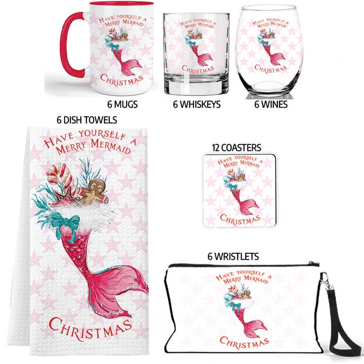 PREPACK FROHE MEERJUNGFRAU-WEIHNACHTEN für den Großhandel von 1 Brilliant Gift