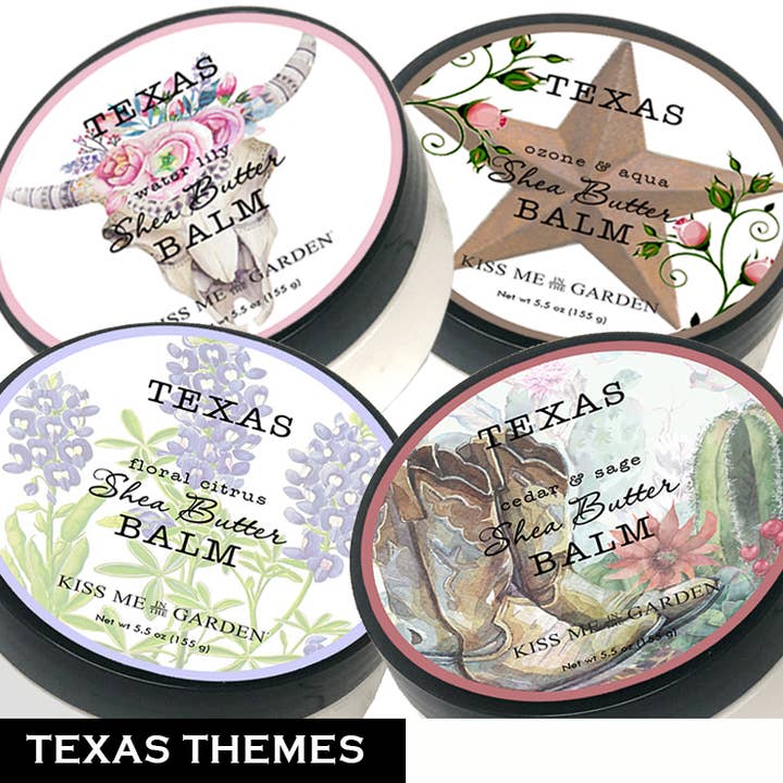 TEXAS themed products SHEA BUTTER BALM for wholesale by Kiss Me in the Garden