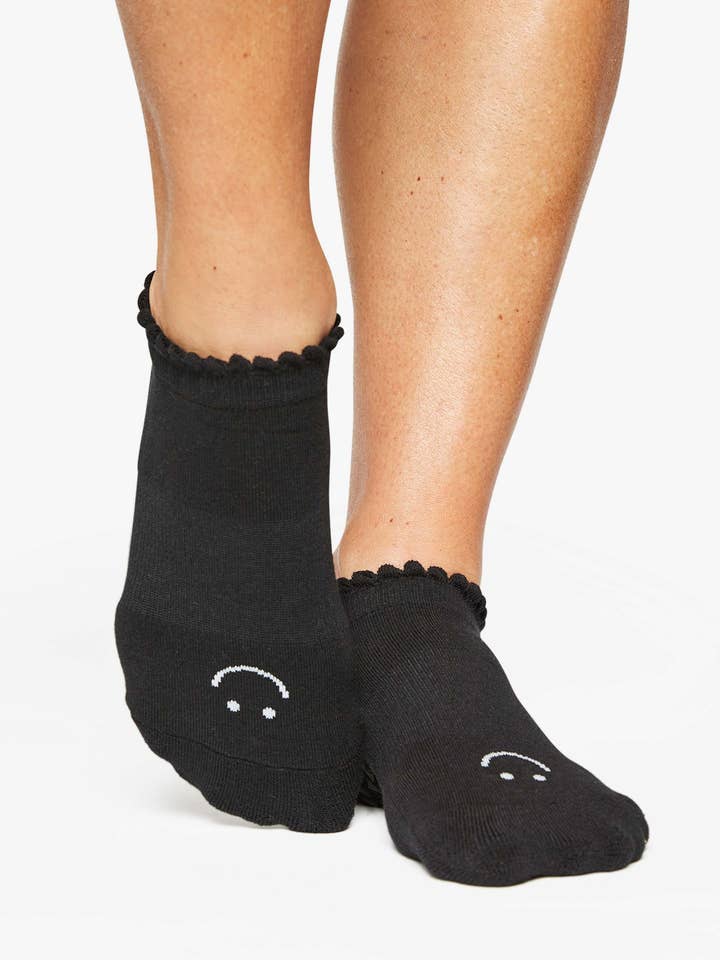 Schwarz Happy Full Foot Grip Socken für Damen für den Großhandel auf Faire