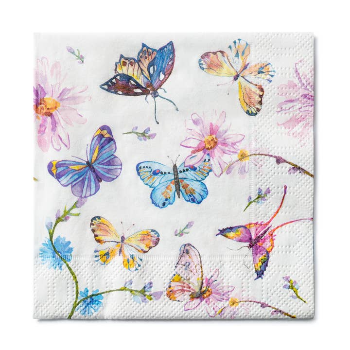 Butterflies Paper Cocktail Beverage Napkins | 20 Count for wholesale by ESKAY Products