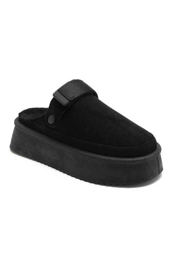 Joia Paris - Wholesale Clogs - Women's - Fur wedge clog with adjustable straps RU-160