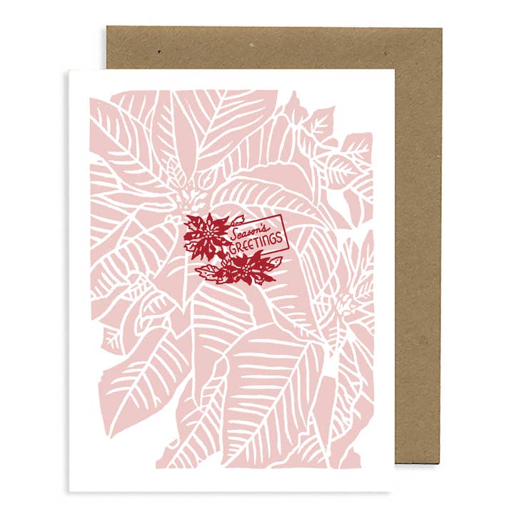 Säsongshälsningar Julstjärna BOKTRYCKSKORT för wholesale av Lynn-oleum