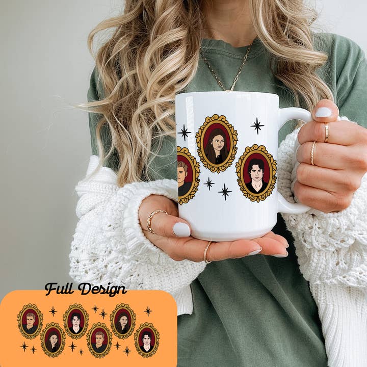 Caneca de Café 15 oz Vampire Boys por atacado de The Sweet Starling Co