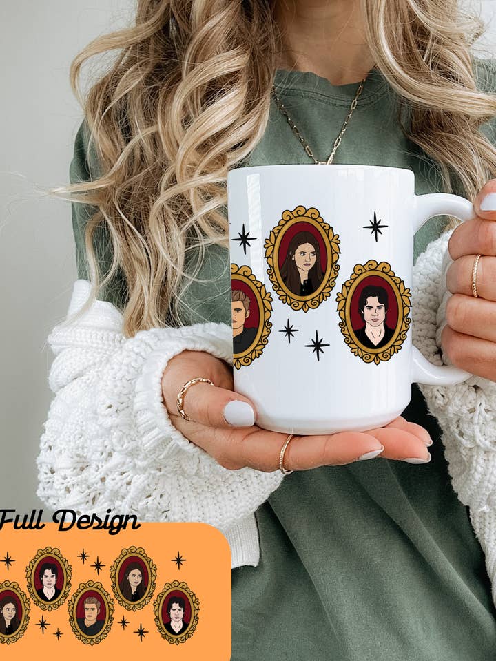 Caneca de Café 15 oz Vampire Boys por atacado de The Sweet Starling Co