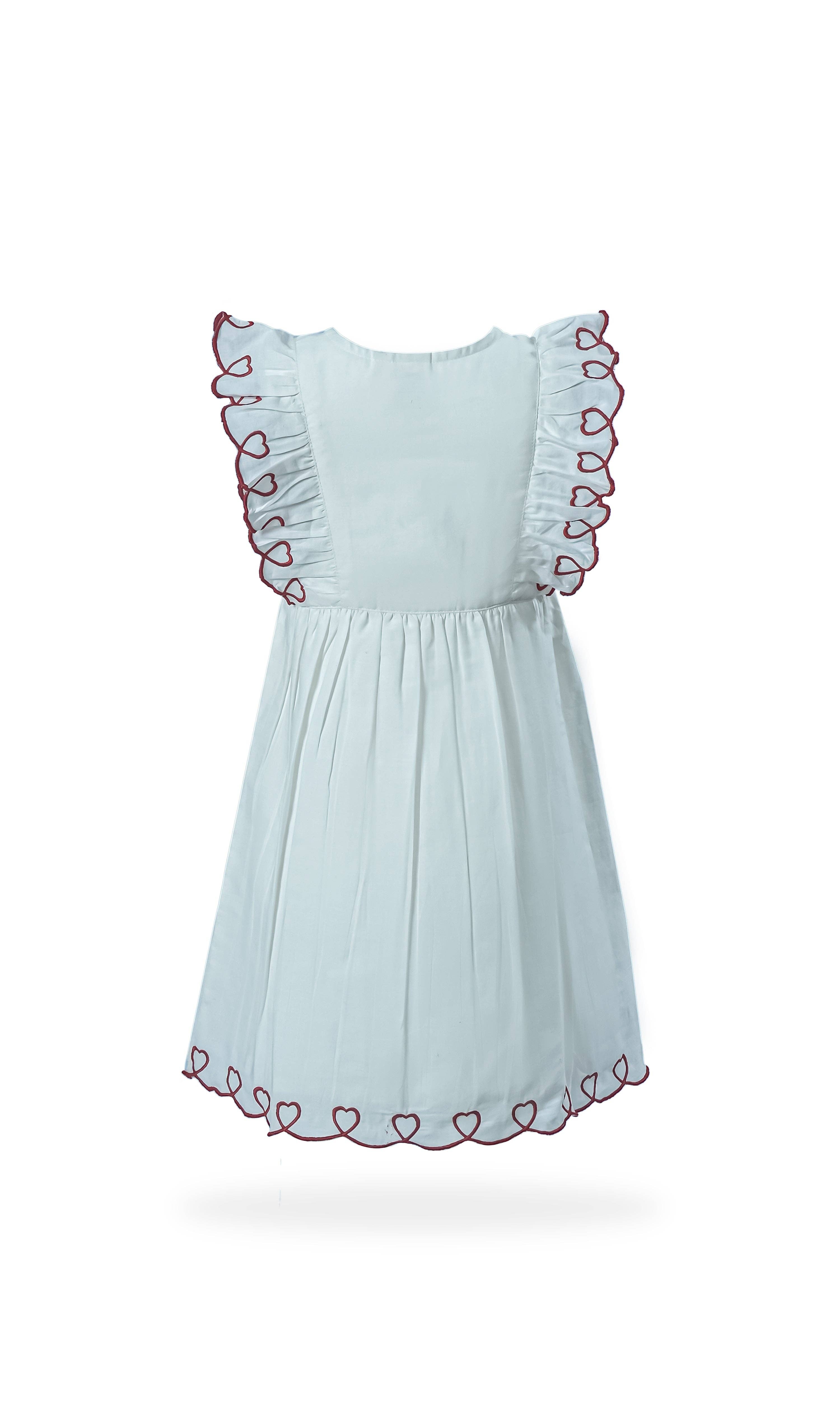 Yo Baby - Wholesale Dress - Kids - Heart Emroidered Gathered Dress3