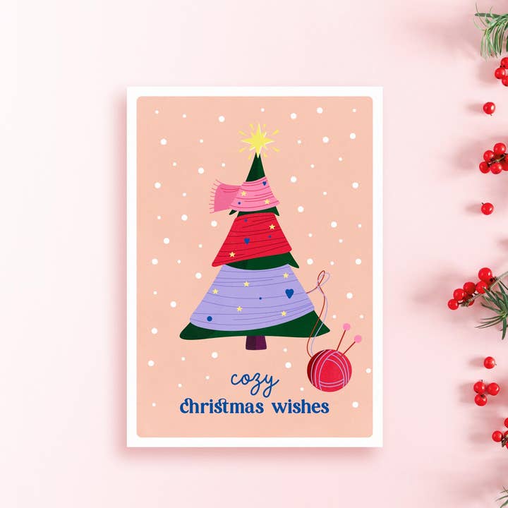 Carte de Noël "Vœux de Noël chaleureux" / Noël pour la vente par TANTE TIA