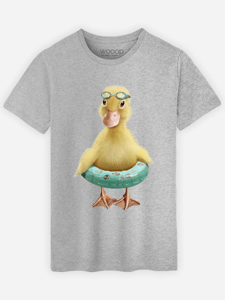 Duck Bouee Men's Heather Grey T-shirt for wholesale by Wooop