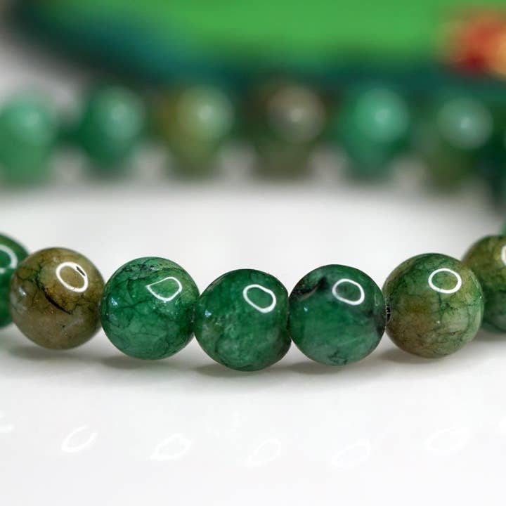 Himalayas Shop - Wholesale Beaded bracelet - Natural Green Emerald1