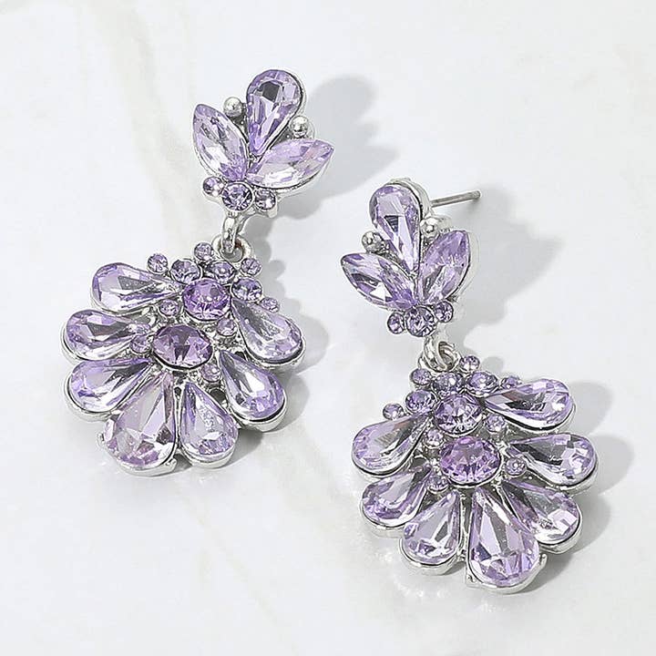 Pendientes de noche con forma de racimo en forma de lágrima y para venta al por mayor de Sensibling Corp.