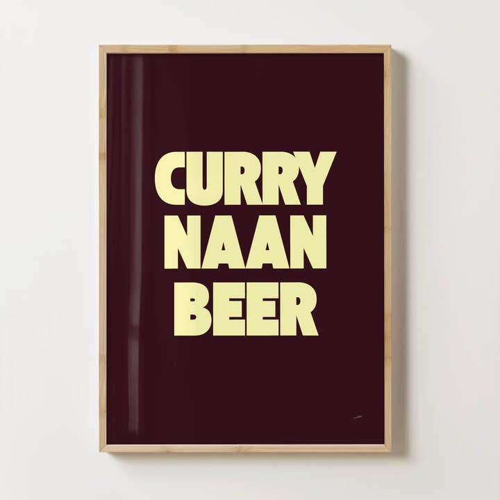 CURRY NAAN BEER PRINT for wholesale by Wordotco