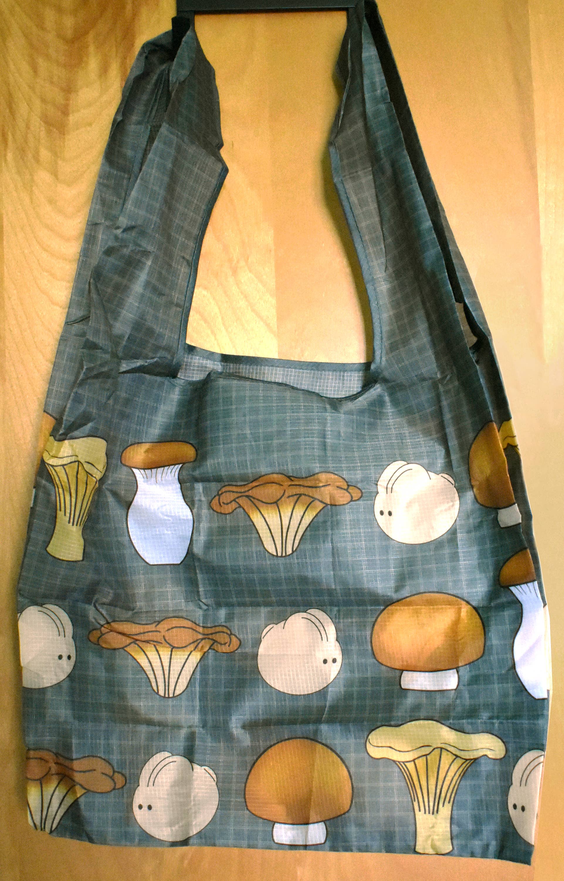 Caffeinated Rabbit Art - Wholesale Grocery/Shopping Bag - Reusable shopping bag with Mushrooms and bunnies2