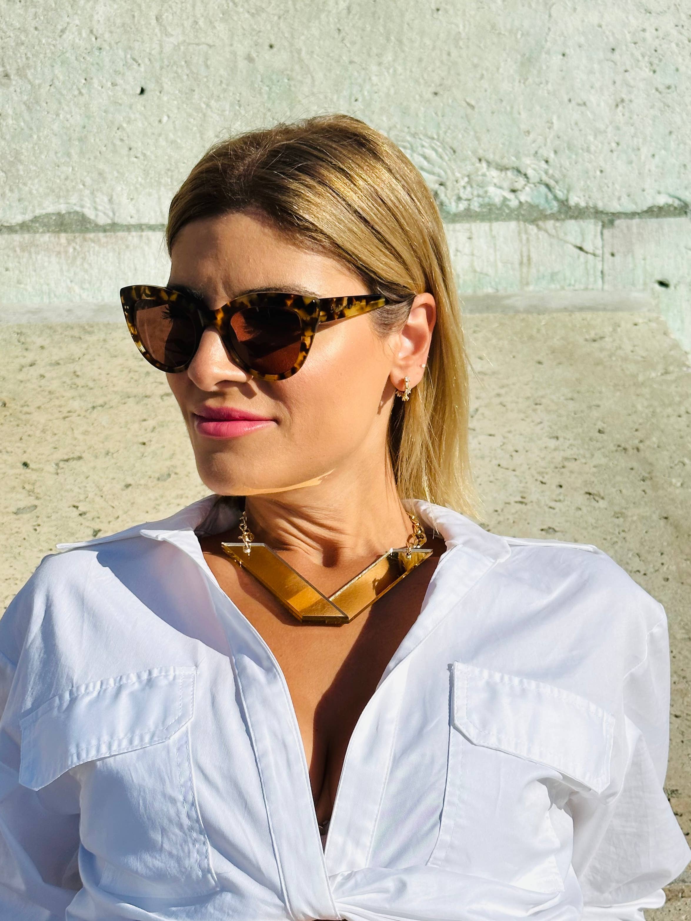 Christina Christi - Wholesale Pendant/Charm Necklace - V Necklace Gold, Large Necklace, Layering Necklace2