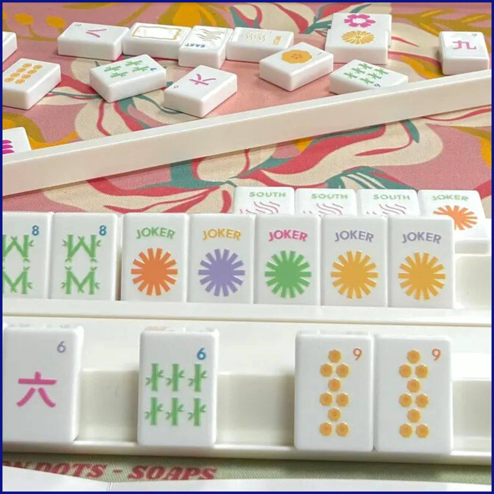 Morningside Mahjong - Wholesale Board Game - Tilly Tiles -  Embossed Art Mahjong Tile Set - Large Tiles1