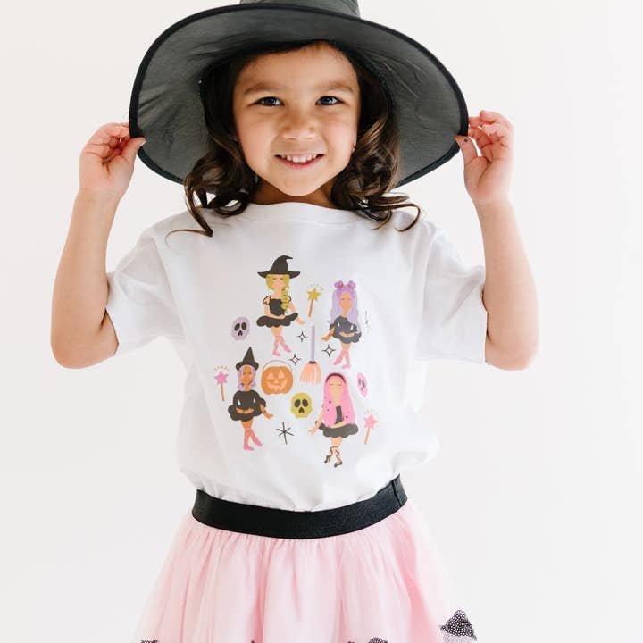 Ballerina Halloween Witches Girls Halloween Kids Shirt for wholesale by Benny & Ray Apparel
