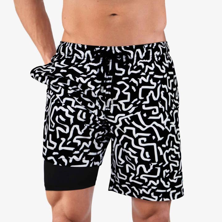 Men’s Premium Compression-Lined Hybrid Shorts – Wynwood Walls for wholesale by CAPELLE MIAMI