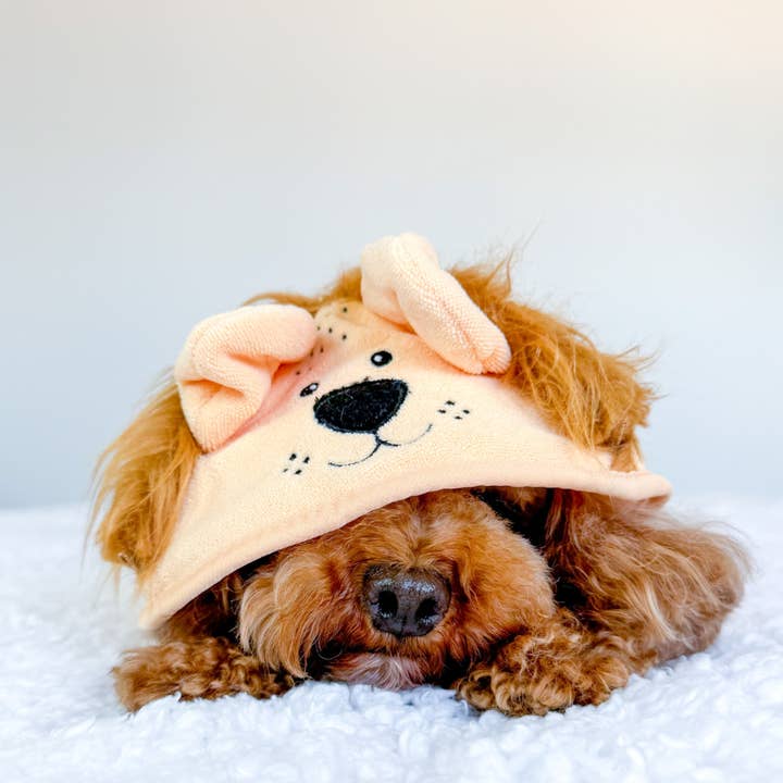 Cocopup London - Vente Sweat à capuche – chien - Peignoir de séchage Roary the Lion