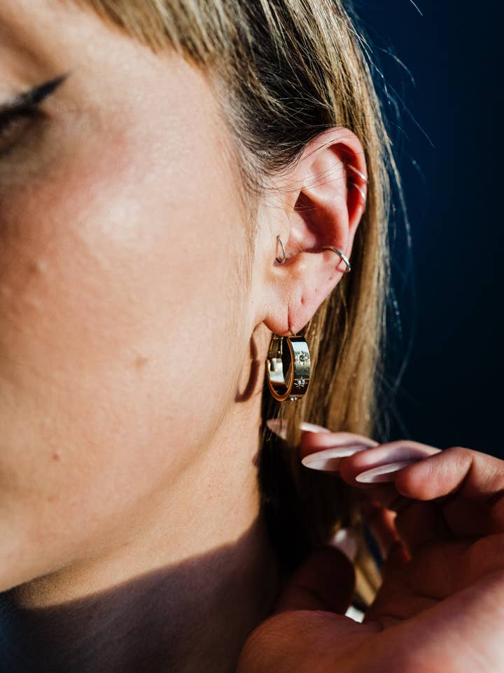 Sun Crystal Earrings for wholesale by Ounce of Soul