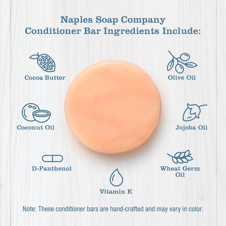 Naples Soap Company | Clean Beauty, Natural Bath & Body - Wholesale Hair Conditioner - Florida Fresh Solid Conditioner Bar – Citrus & Mango4