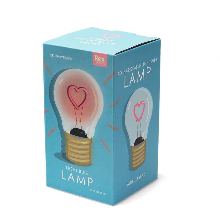Rex B2B - UK - Vente Lampes d'appoint/de bureau - Lampe ampoule rechargeable USB - Cœur1