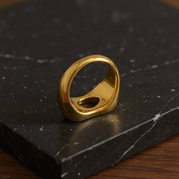 Revelari - Wholesale Cocktail/Statement Ring - Abstract Hollow Dome Stainless Steel Ring1