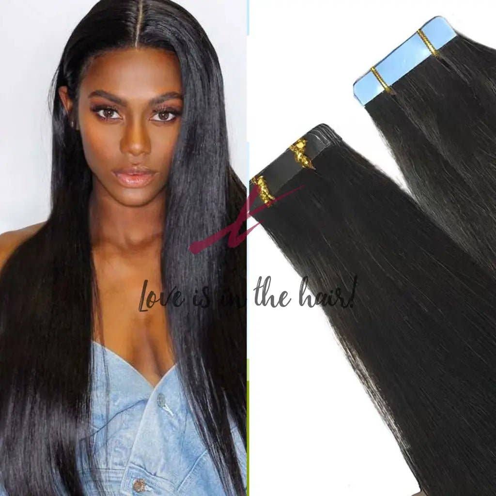Natural Color B  Silky Straight | Tape In Human Hair Extensions | Brazilian V for wholesale on Faire14